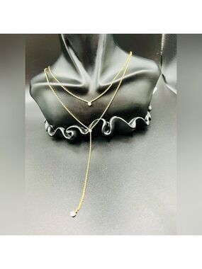Jules Smith Gold Charm Necklace Crystal Accents